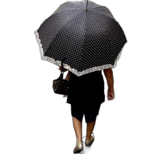 umbrella, dress, hat, staff transparent PNG cut-out