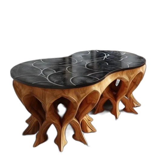 furniture, crown, 3d render, wooden transparent PNG cut-out