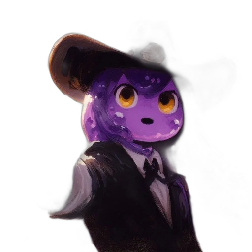 hat, mask, staff, creature transparent PNG cut-out