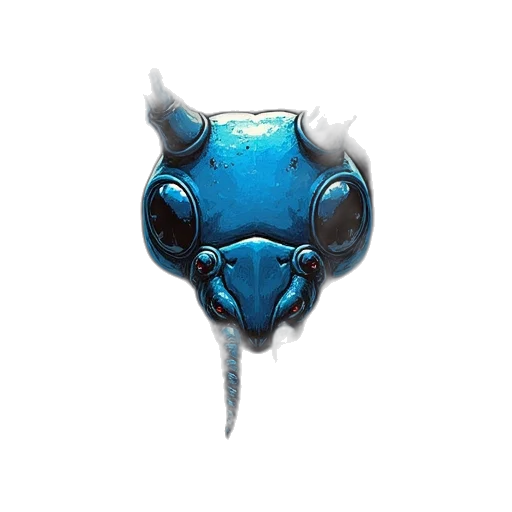 mask, dragon, creature, staff transparent PNG cut-out