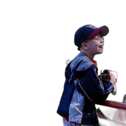 young, boy, wearing, baseball transparent PNG cut-out