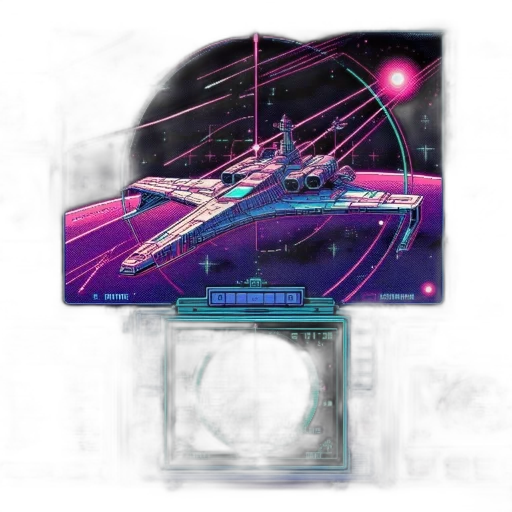 weapon, sword, robot, vaporwave transparent PNG cut-out