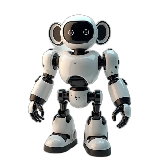 robot, 3d render, concept art, pixel art transparent PNG cut-out