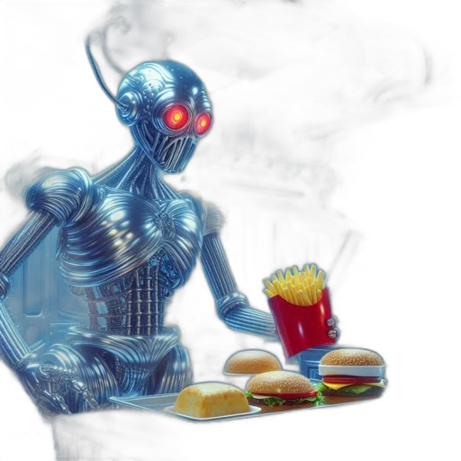 robot, food, creature, concept art transparent PNG cut-out