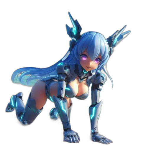 robot, weapon, staff, dragon transparent PNG cut-out
