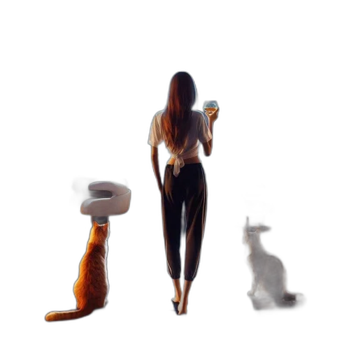 animal, staff, dress, hair transparent PNG cut-out