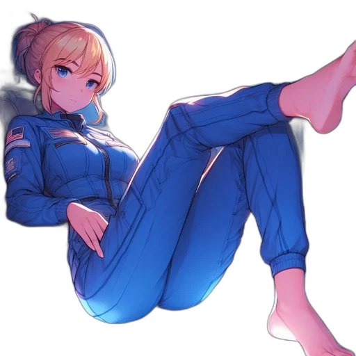 jacket, robot, staff, weapon transparent PNG cut-out