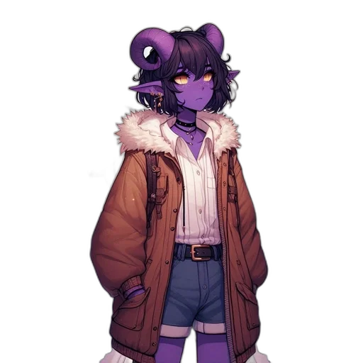 jacket, staff, creature, animal transparent PNG cut-out