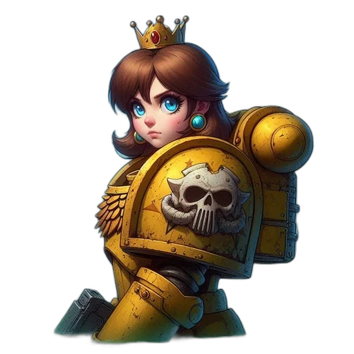 crown, weapon, robot, staff transparent PNG cut-out