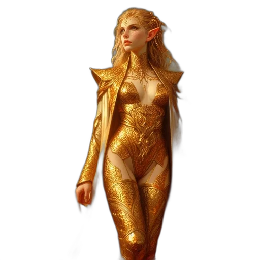 dress, concept art, fantasy art, 3d render transparent PNG cut-out