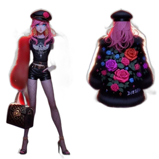 dress, jacket, concept art, fantasy art transparent PNG cut-out