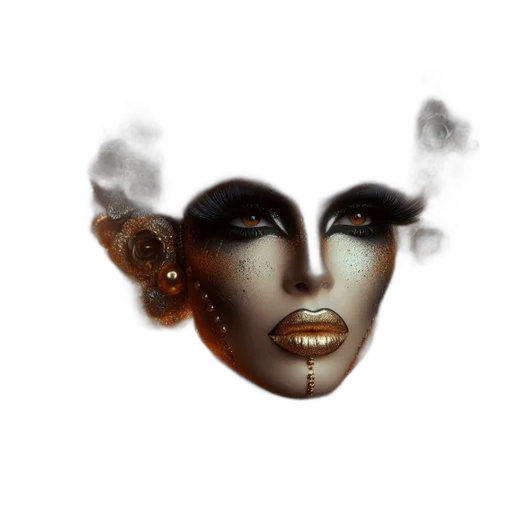 mask, face, crown, jewelry transparent PNG cut-out