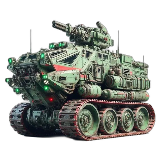weapon, robot, 3d render, concept art transparent PNG cut-out