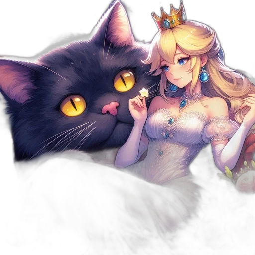crown, dress, animal, pixel art transparent PNG cut-out