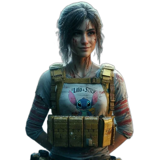 jacket, weapon, face, dress transparent PNG cut-out