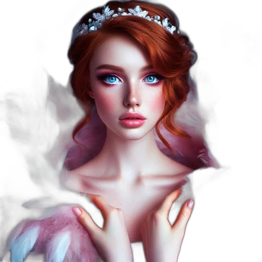 crown, dress, jewelry, face transparent PNG cut-out