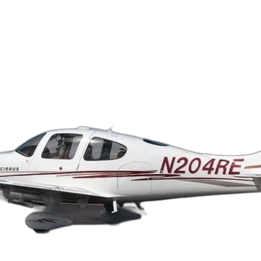 white, cirrus, airplane, registration transparent PNG cut-out