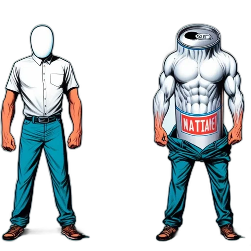 jacket, robot, comic book art, concept art transparent PNG cut-out