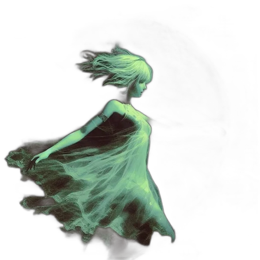 dress, hair, mask, creature transparent PNG cut-out