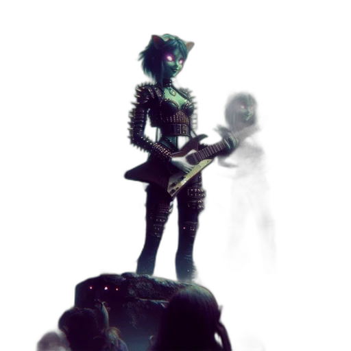 robot, creature, mask, staff transparent PNG cut-out