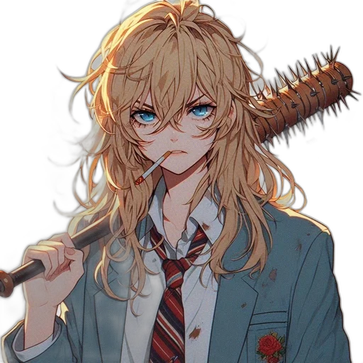 staff, weapon, sword, hair transparent PNG cut-out