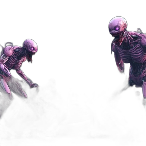 creature, robot, concept art, 3d render transparent PNG cut-out