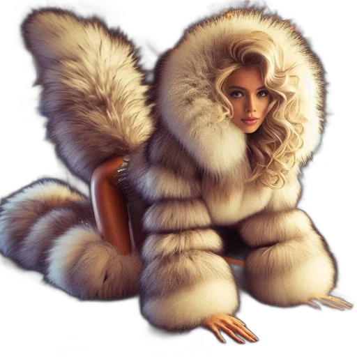 jacket, animal, concept art, photorealistic transparent PNG cut-out