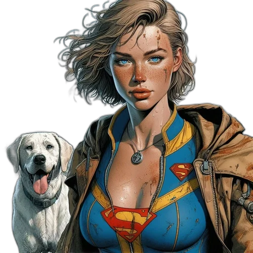 comic book art, concept art, fantasy art, photorealistic transparent PNG cut-out