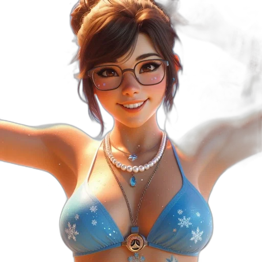 dress, staff, jewelry, photorealistic transparent PNG cut-out