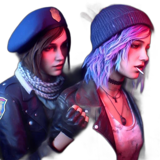jacket, hat, cyberpunk, concept art transparent PNG cut-out