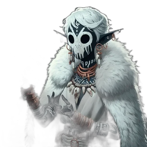creature, mask, staff, face transparent PNG cut-out