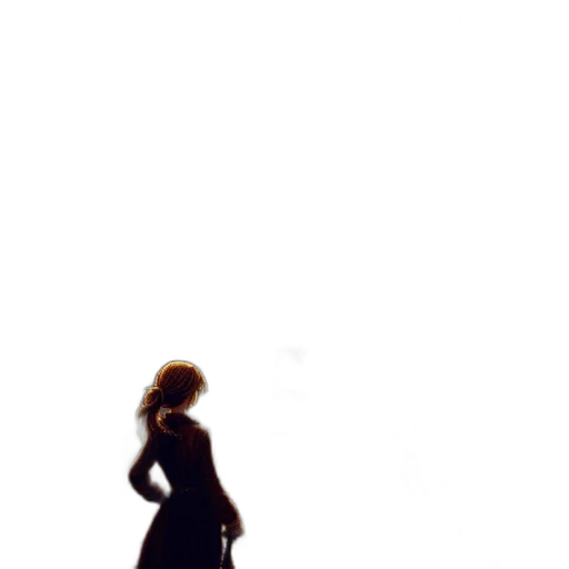 dress, hair, creature, robot transparent PNG cut-out
