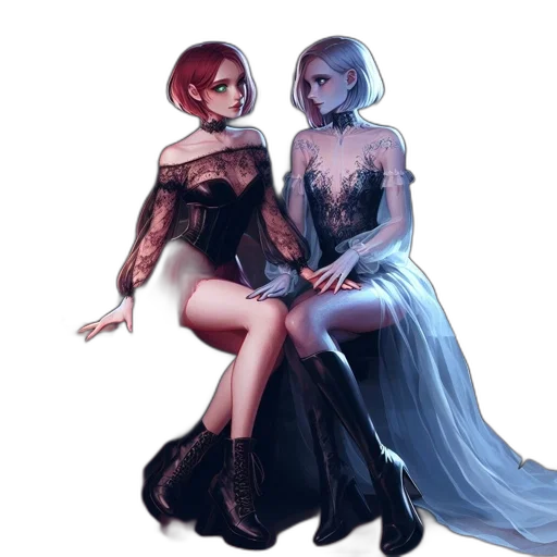 dress, concept art, fantasy art, watercolor transparent PNG cut-out
