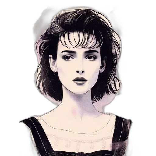 dress, face, photorealistic, pixel art transparent PNG cut-out
