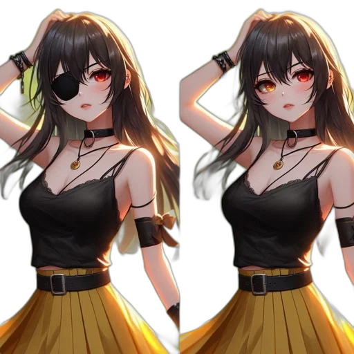 dress, anime, pixel art, concept art transparent PNG cut-out