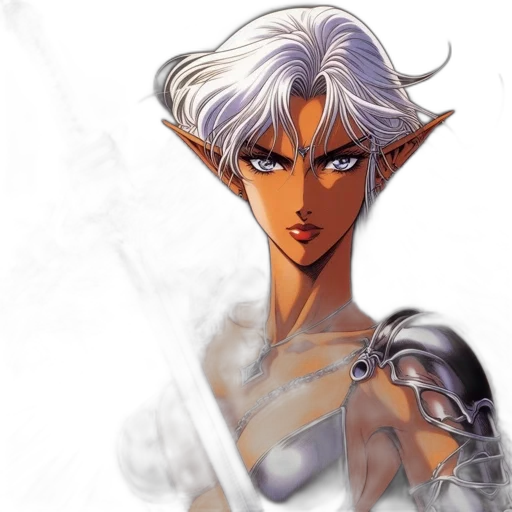 face, staff, fantasy art, concept art transparent PNG cut-out