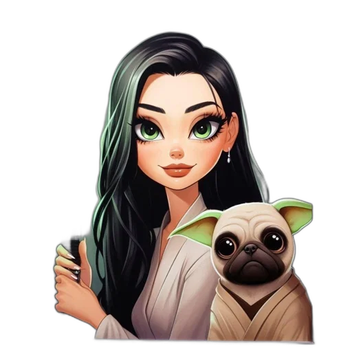 staff, animal, creature, fantasy art transparent PNG cut-out