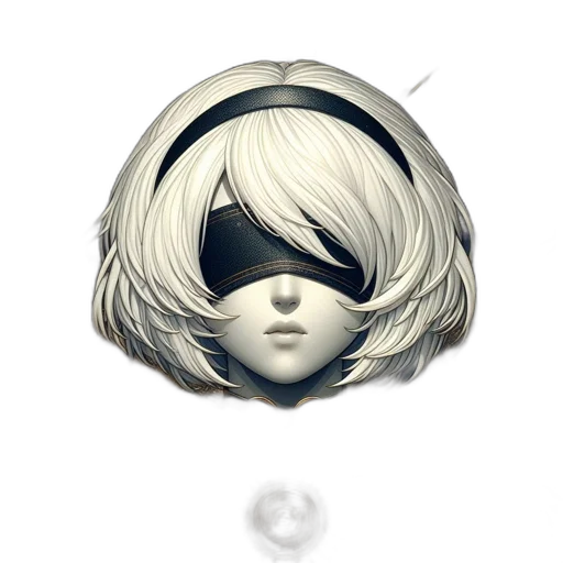 mask, hair, face, crown transparent PNG cut-out
