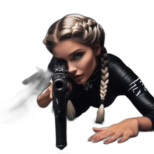 weapon, staff, umbrella, hair transparent PNG cut-out