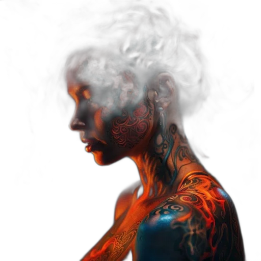 face, dragon, mask, dress transparent PNG cut-out
