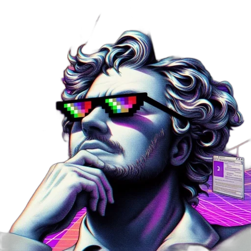 face, jacket, staff, robot transparent PNG cut-out