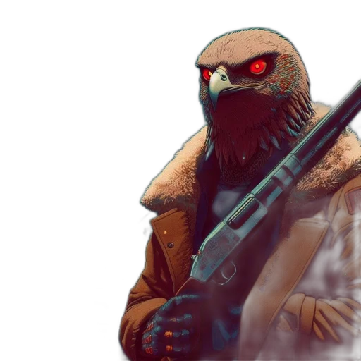 jacket, creature, animal, weapon transparent PNG cut-out