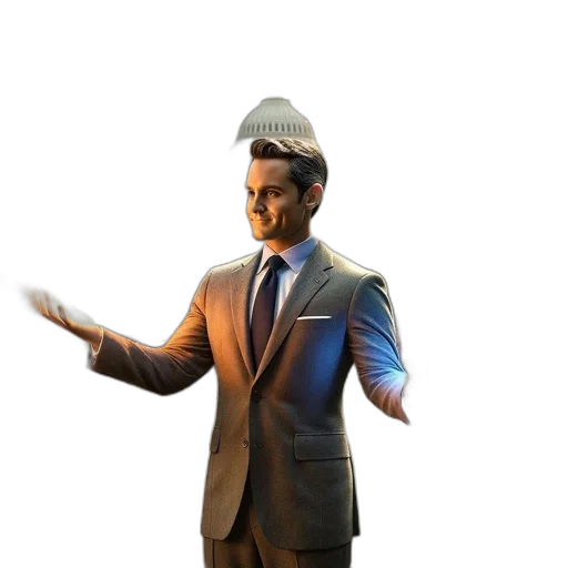 hat, jacket, staff, umbrella transparent PNG cut-out