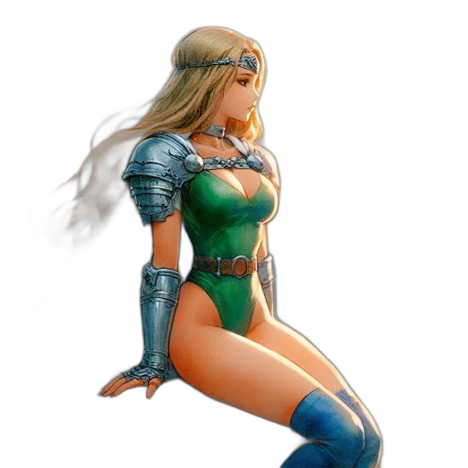 dress, fantasy art, concept art, comic book art transparent PNG cut-out
