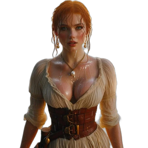 dress, jewelry, face, weapon transparent PNG cut-out