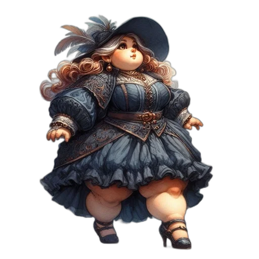 dress, staff, hat, concept art transparent PNG cut-out