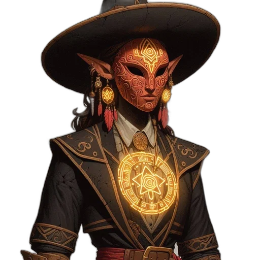staff, mask, hat, face transparent PNG cut-out