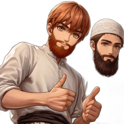 face, staff, weapon, anime transparent PNG cut-out