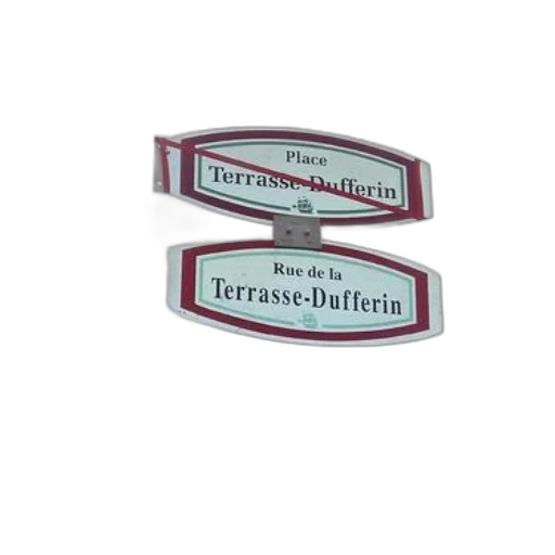 3d render, street, sign, french transparent PNG cut-out