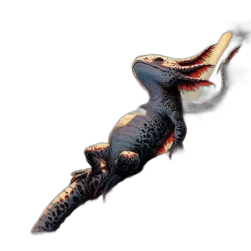 dragon, creature, animal, staff transparent PNG cut-out